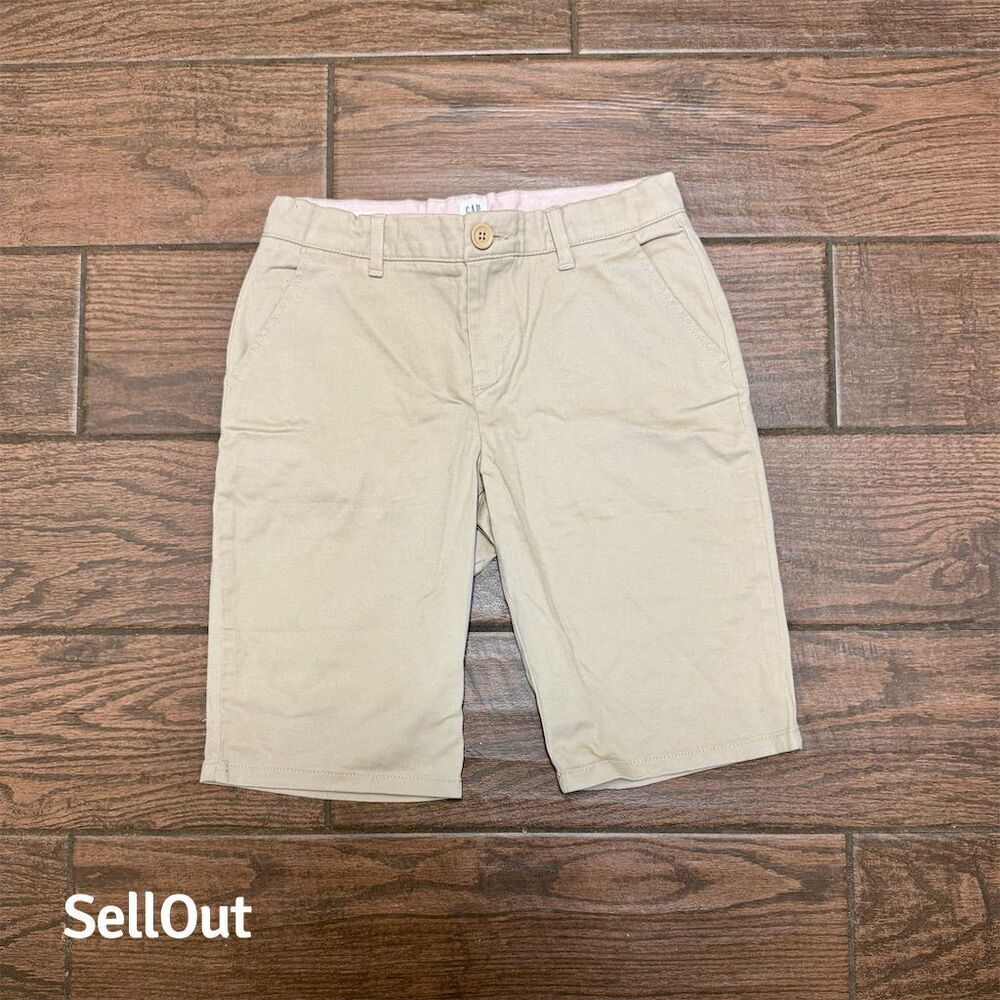 GAP Kids Girls Beige Bermuda Shorts Size 14 Adjustable Waist Casual
